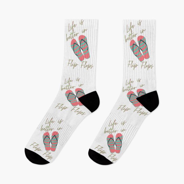 Item preview, Life is Better in Flip Flops Vacation Lake Mood Vibes Flip Floppin Beaches Walking  designed and sold by CarantinedChaos.