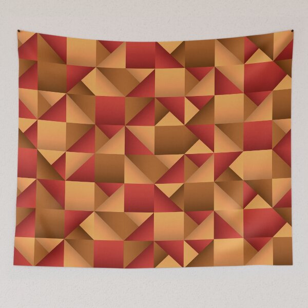 Item preview, Copper and Red Geometric Pattern designed and sold by Blue-Banana.