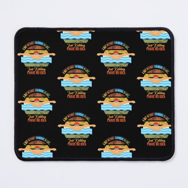 Item preview, A Day Without Swimming Is Like Just Kidding I Have No Idea,Funny Swimming Distressed Vintage Sunset Gift designed and sold by pedrored369.