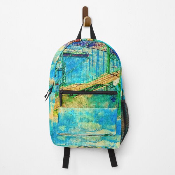 Item preview, Vincent Thomas Bridge, Los Angeles, California - canvas texture designed and sold by NickoPrints.
