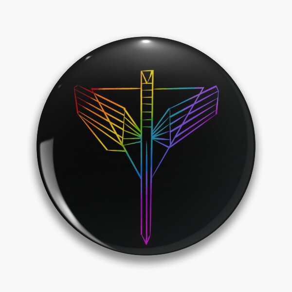 Item preview, Angel’s Shield Rainbow Pride Symbol Wynonna Earp LGBTQ (Black Background) designed and sold by brownie2109.