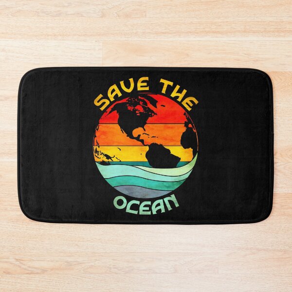 Item preview, Save the Ocean, Earth Day Retro Vintage Sunset and Ocean designed and sold by ACC .