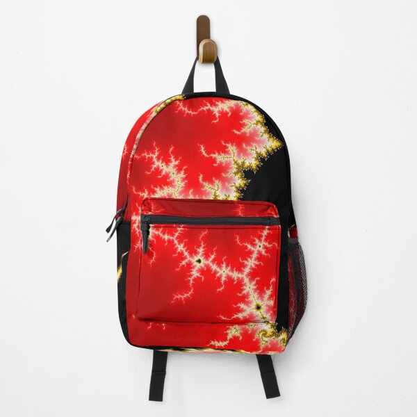 Item preview, Black mandelbrot set throwing flashes in the red sky designed and sold by mhfoto.