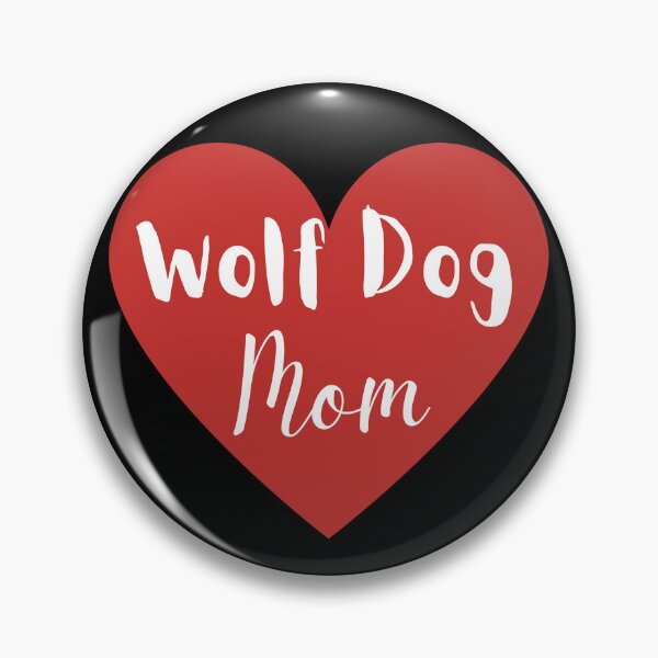 Item preview, Wolf Dog Mom White Text Red Heart designed and sold by MMwolfdogden.