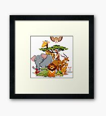 Jungle Animal Friends Framed Print