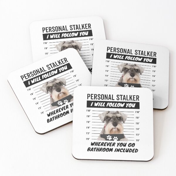 Item preview, Personal Stalker Dog – Miniature Schnauzer designed and sold by More Cute Dogs.