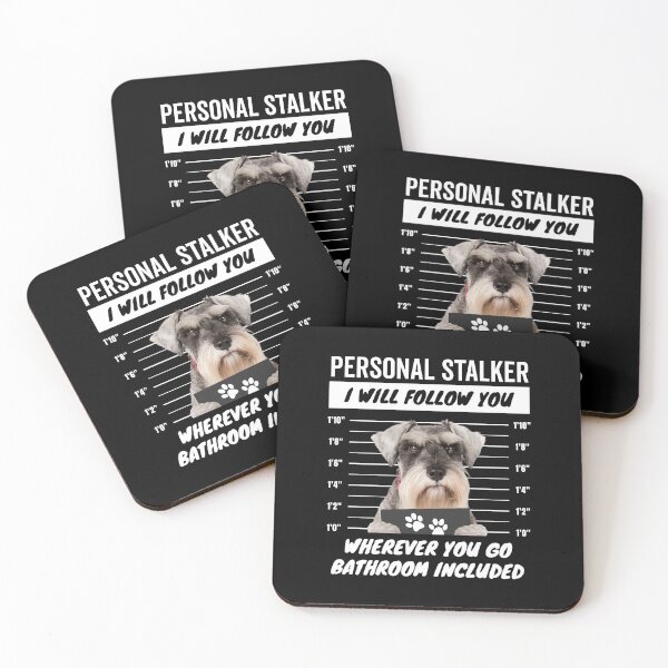 Item preview, Personal Stalker Dog – Miniature Schnauzer designed and sold by More Cute Dogs.