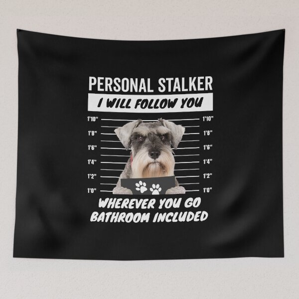 Item preview, Personal Stalker Dog – Miniature Schnauzer designed and sold by More Cute Dogs.