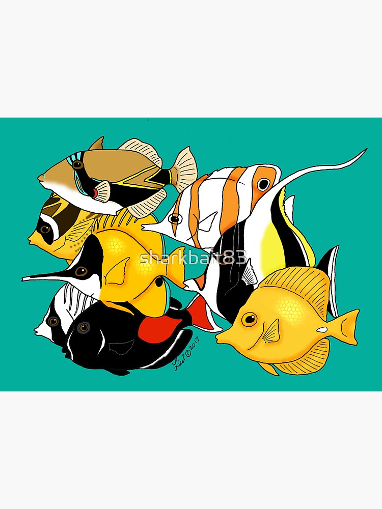 "Hawaiian Fish" Sticker for Sale by sharkbait83 Redbubble