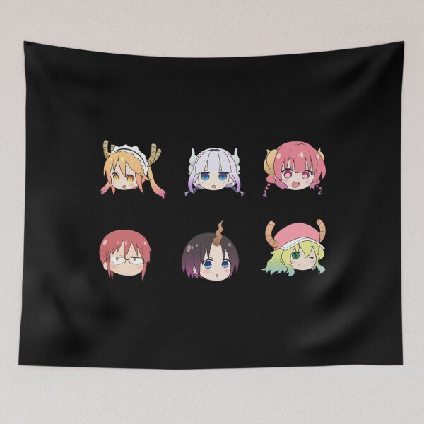 Item preview, Miss Kobayashi&x27;s Dragon Maid Chibi Heads Classic . designed and sold by zicohoneybear.