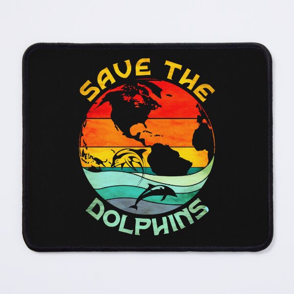Item preview, Save the Dolphins, Earth Day Retro Vintage Sunset and Ocean designed and sold by ACC .