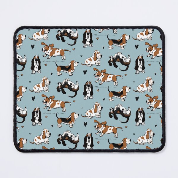 Item preview, Basset Buddies on Blue designed and sold by Christine Philbrick.