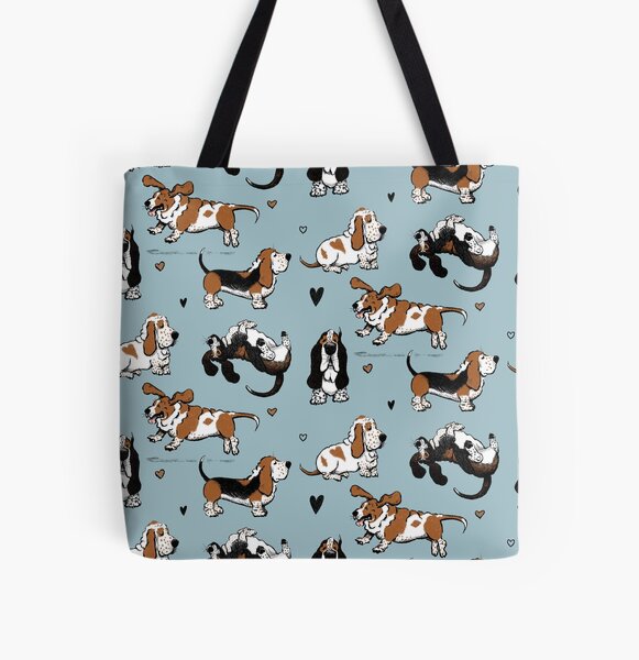 Basset hound 2024 tote bags