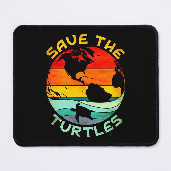 Item preview, Save the Turtles, Earth Day Retro Vintage Sunset and Ocean designed and sold by ACC .