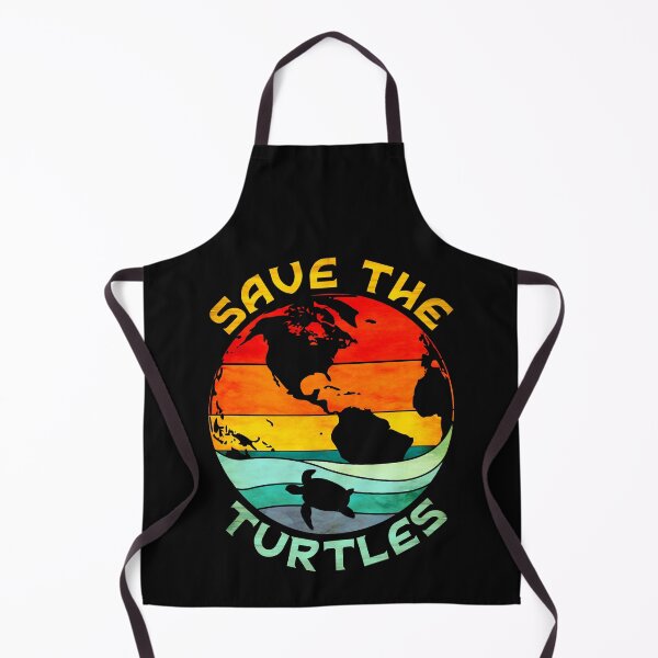 Item preview, Save the Turtles, Earth Day Retro Vintage Sunset and Ocean designed and sold by ACC .