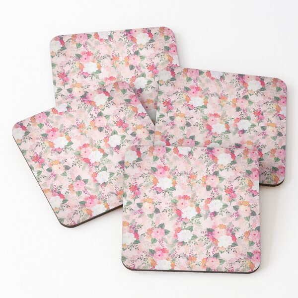 Item preview, Romantic Pink Floral Watercolor Painting designed and sold by NdesignTrend.