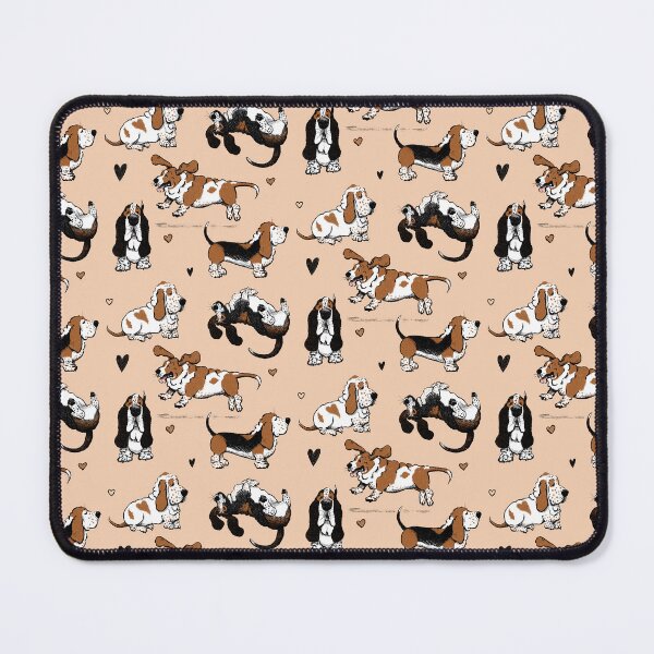 Item preview, Basset Buddies on Golden Peach designed and sold by Christine Philbrick.