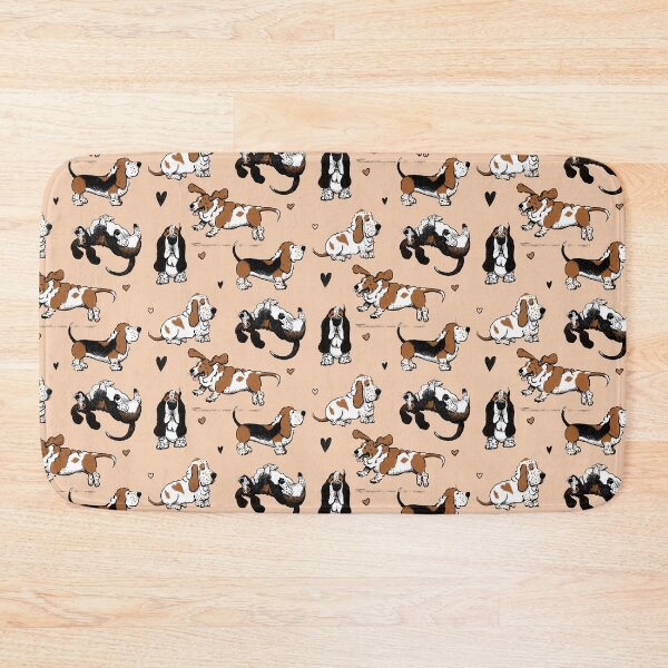 Item preview, Basset Buddies on Golden Peach designed and sold by Christine Philbrick.