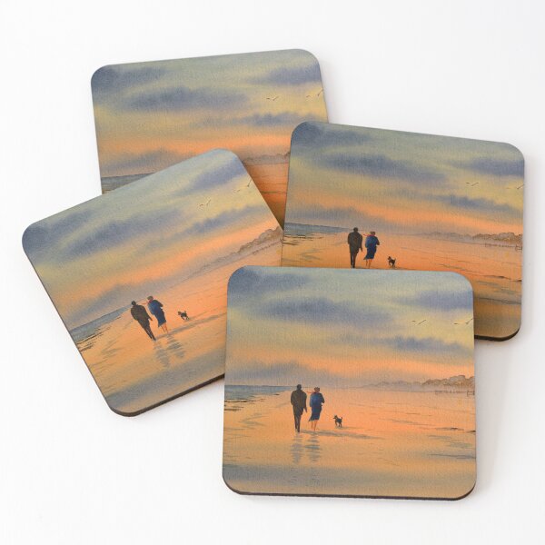 Item preview, A Stroll Along The Beach At Sunset designed and sold by William Holkham.