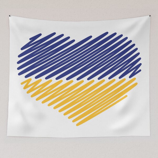 Item preview, Ukraine Heart (Flag / Blue - Yellow) designed and sold by MrFaulbaum.