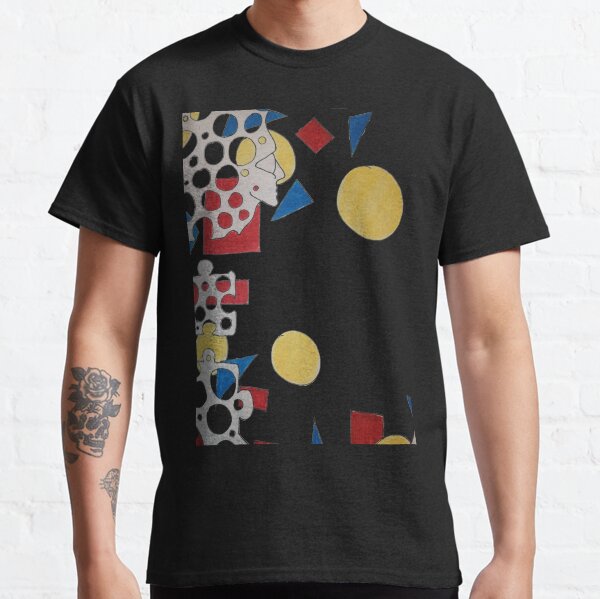 puzzle piece autism awareness moon face Classic T-Shirt