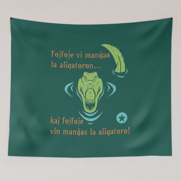 Item preview, Fojfoje vi manĝas la aligatoron... (Oranĝa kaj Kerko) designed and sold by Zebastjan Johanzen.