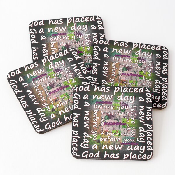 Item preview, God has placed a new day, before you bright with possibilities, inscriptions, letters abcdef designed and sold by NessArtByEwa.