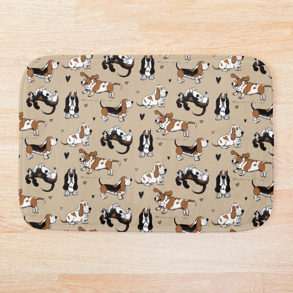 Item preview, Basset Buddies on Tan designed and sold by Christine Philbrick.