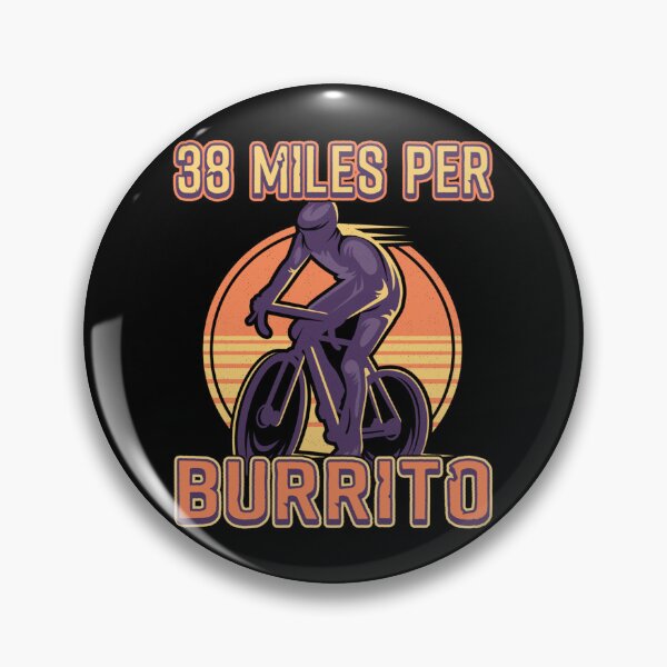 Item preview, 38 Miles Per Burrito Cycling E-Bike Sticker designed and sold by jacksrome6.