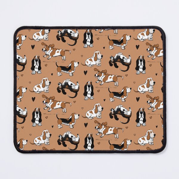 Item preview, Basset Buddies on Terra Cotta designed and sold by Christine Philbrick.