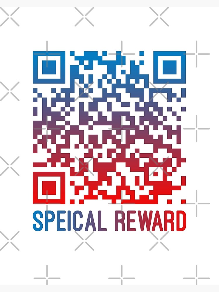 Special Reward Rick Roll - Rick Astley Never Gonna Give You Up Red/Blue  Gradient QR Code Art Print for Sale by TotalTrendsRUs