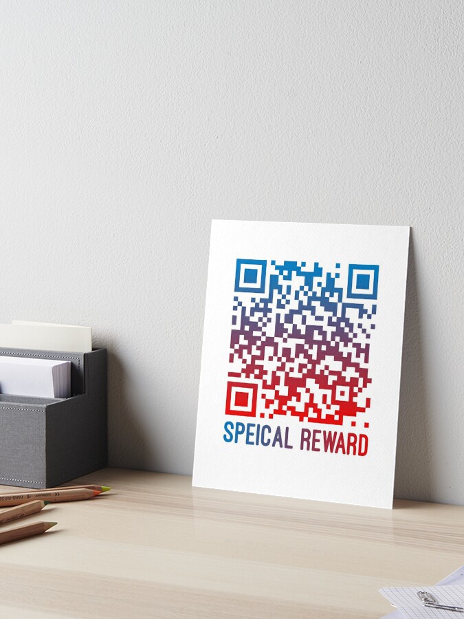 Special Reward Rick Roll - Rick Astley Never Gonna Give You Up Red/Blue  Gradient QR Code Art Print for Sale by TotalTrendsRUs