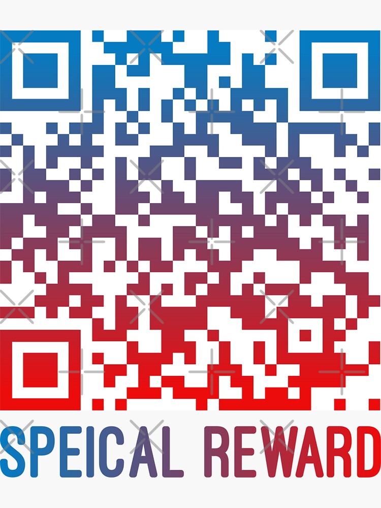 Special Reward Rick Roll - Rick Astley Never Gonna Give You Up Red/Blue  Gradient QR Code Art Print for Sale by TotalTrendsRUs