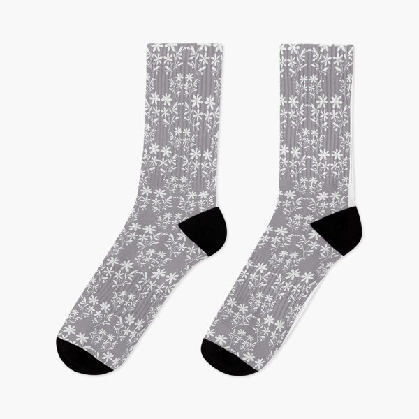 Item preview, Ditsy grey floral daisy pattern. designed and sold by SandraPDesigns.