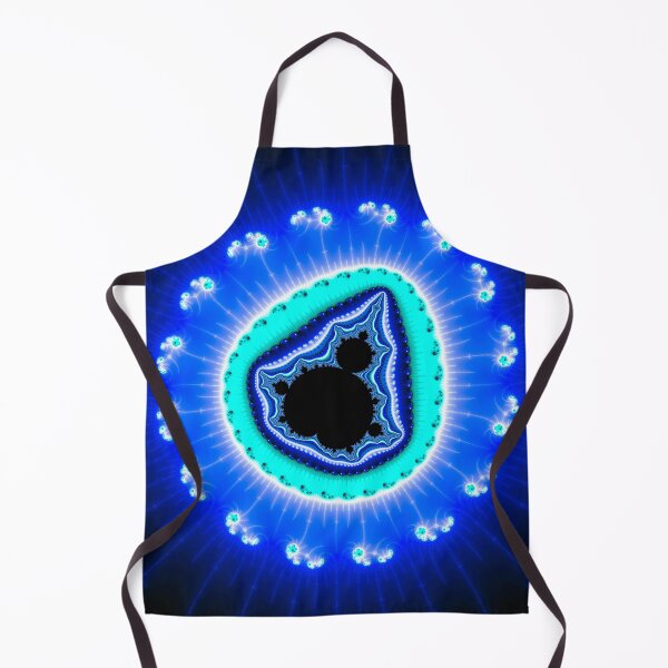 Item preview, Conjunto fractal de Mandelbrot azul agua negro designed and sold by mhfoto.
