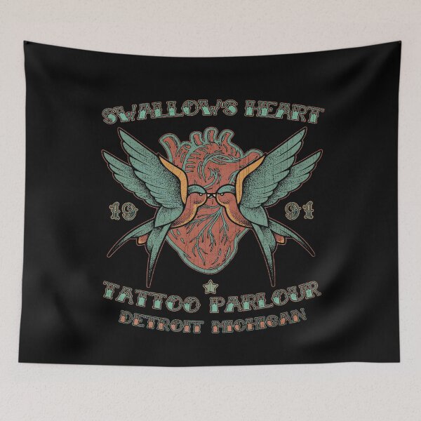 Item preview, Swallow's Heart, Traditional Songbird Tattoo, Old School, Studio Detroit Michigan designed and sold by Proverbial Wisdom Design.