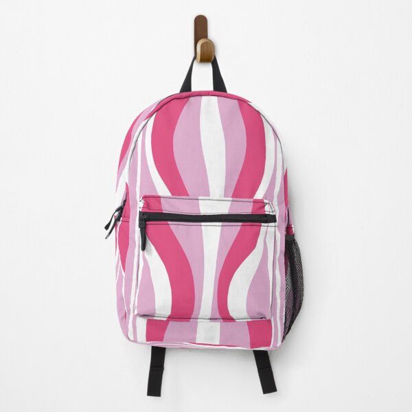 Item preview, Hourglass Abstract Retro Mod Wavy Pattern in Hot Pink designed and sold by kierkegaard.