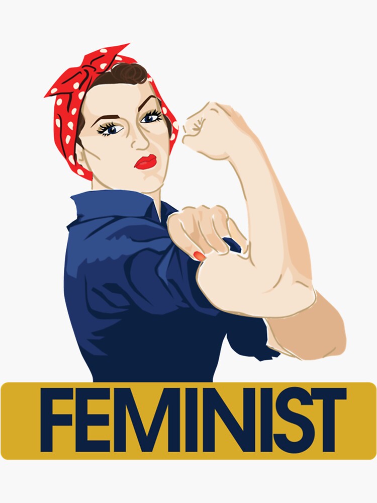 Rosie Riveter Feminist Classic Sticker By Bellegrinch1g Redbubble 