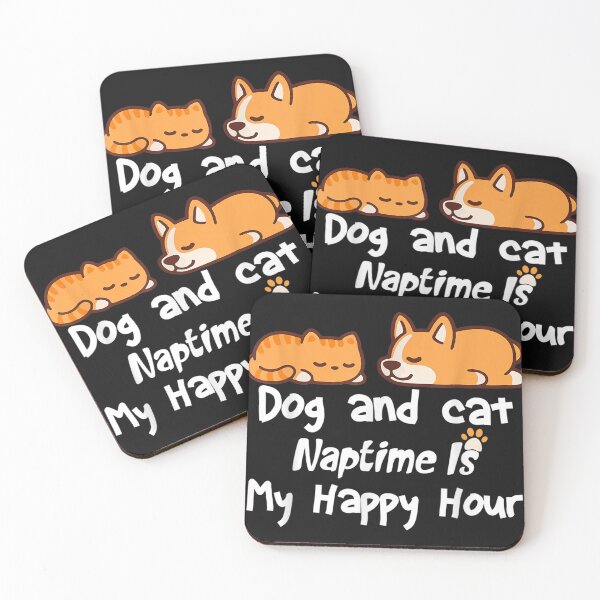 Item preview, Cat And Dog Naptime Is My Happy Hour designed and sold by mrdufu.