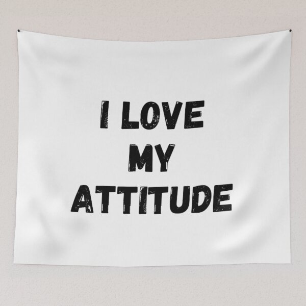 Item preview, I love attitude- good attitude black and white simple font- text based designed and sold by PacePoint.