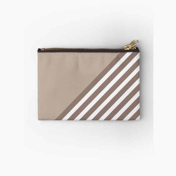 Artikelvorschau, Color Block & Stripes Geometric Print, Mocha and White entworfen und verkauft von meggydesigns.
