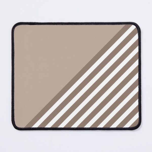 Item preview, Color Block & Stripes Geometric Print, Mocha and White designed and sold by meggydesigns.