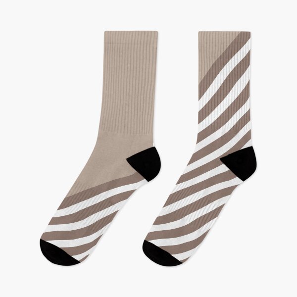 Item preview, Color Block & Stripes Geometric Print, Mocha and White designed and sold by meggydesigns.