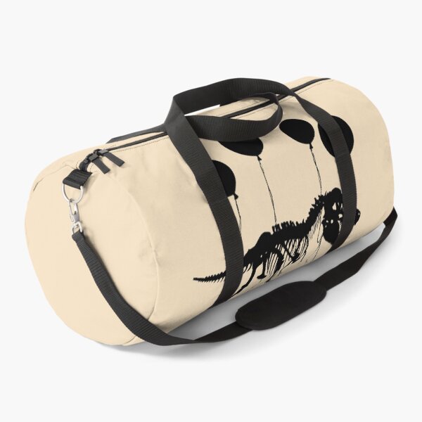 Item preview, Fossil dinosaur fly with and balloons, fossil black silhouette designed and sold by Collagedream.