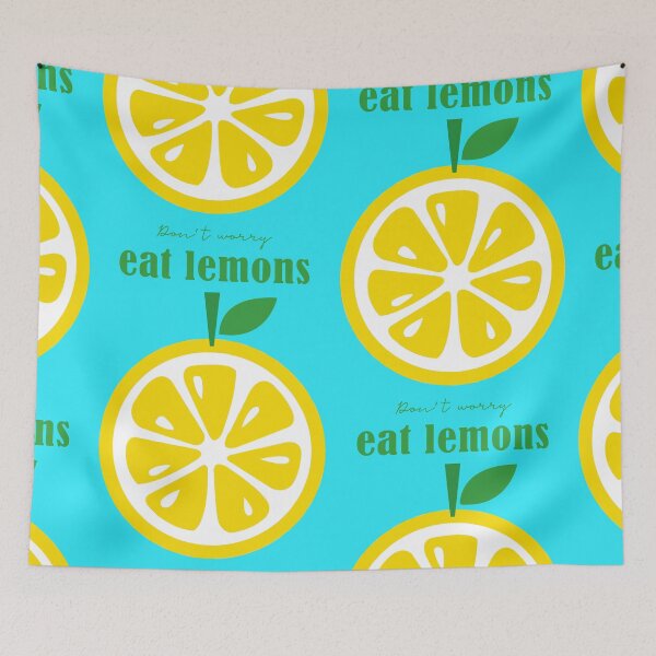 Item preview, Yellow lemon pattern print designed and sold by thelake-goose.