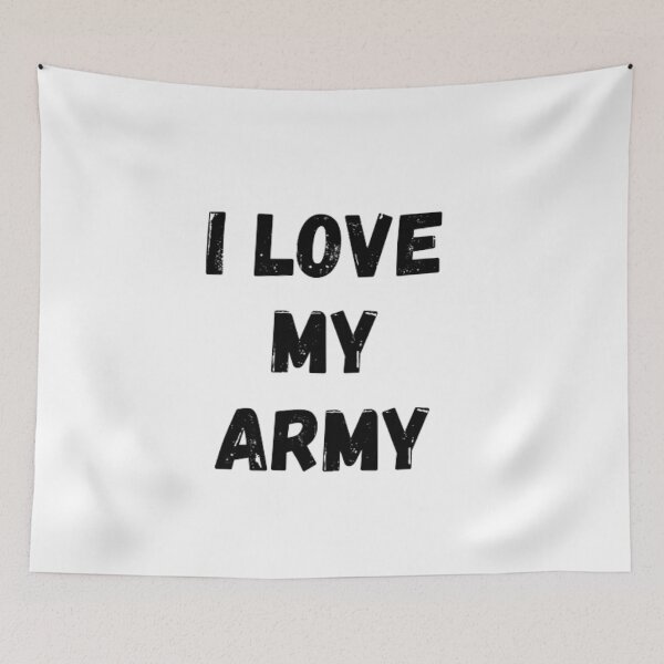 Item preview,  I love my army- love for army black and white simple font- text based designed and sold by PacePoint.