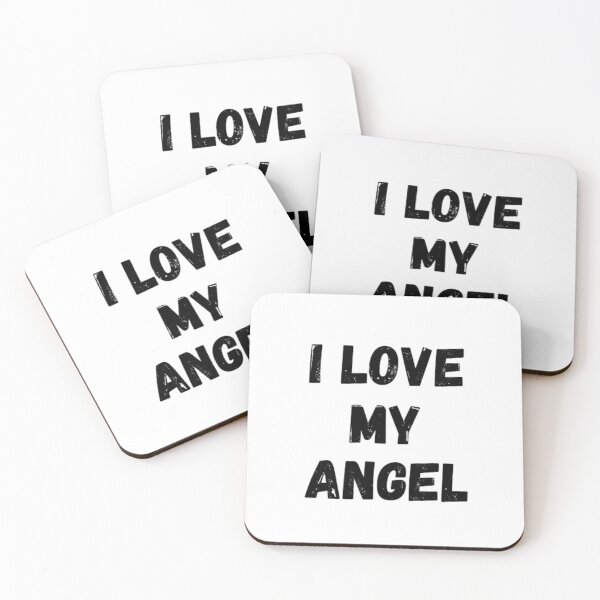 Item preview, I love my angel- cute black and white simple font- text based designed and sold by PacePoint.