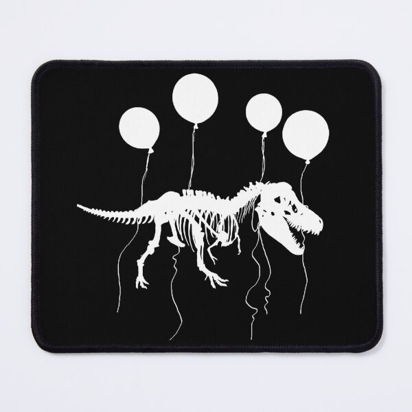 Item preview, Fossil dinosaur fly with and balloons, fossil white silhouette designed and sold by Collagedream.