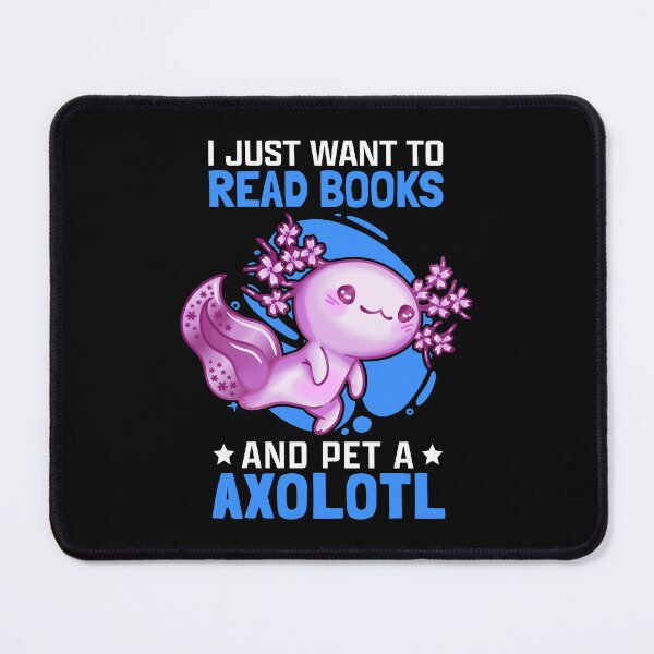 Item preview, Axolotl and books Aquaristic Amphibian Axolotl designed and sold by madgrfx.