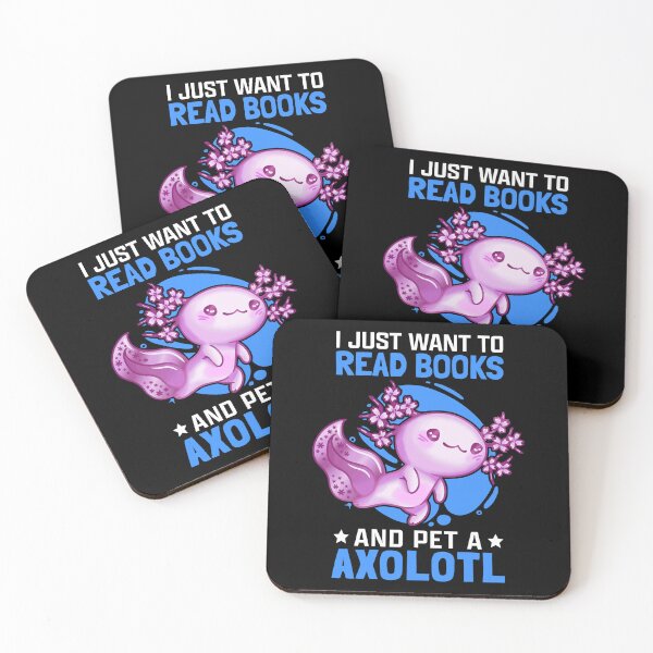 Item preview, Axolotl and books Aquaristic Amphibian Axolotl designed and sold by madgrfx.